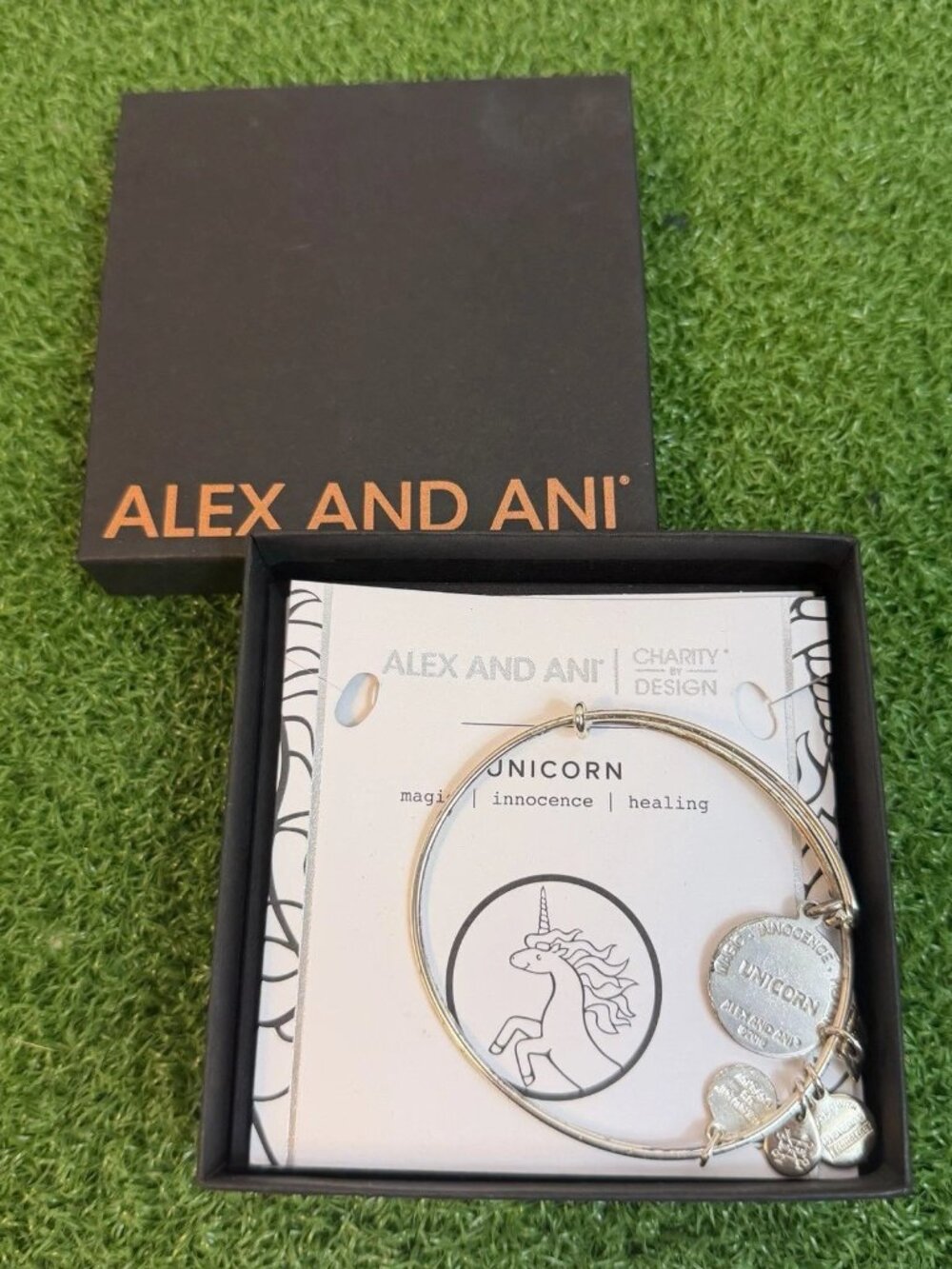 Alex & Ani Charity Design Unicorn Magic Innocence Healing Charm Bangle Bracelet